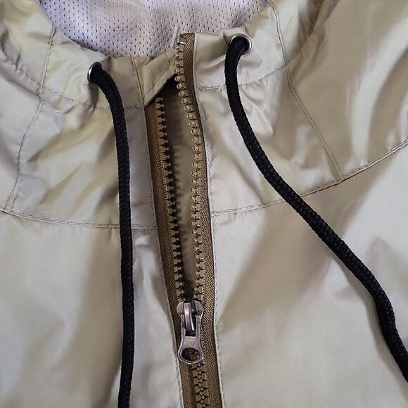 NWOT men's green wind breaker athletic sporty hooded jacket with pockets M - Picture 7 of 8